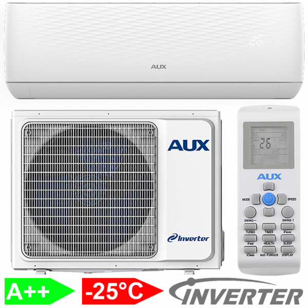 Aparat de aer conditionat AUX Q Series ASW-H24F7A4/QCR3DI-B9, 24000 BTU/h, WiFi inclus, Sleep Mode, Auto Curatare, Auto Restart, Filtru Carbon Activ  ASW-H24F7A4/QCR3DI-B9 foto