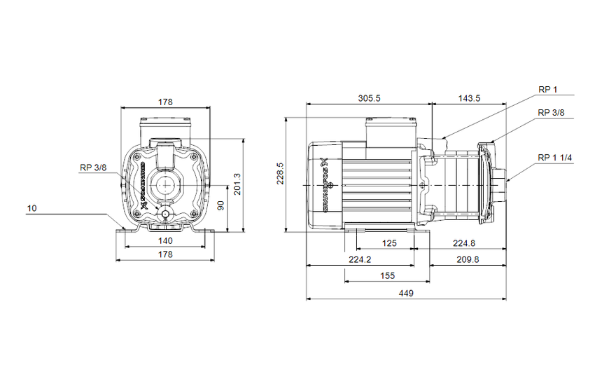 Насос моноблочный центробежный Grundfos CM 5-6 A-R-A-E-AQQE C1-A-A-N 92889591 фото